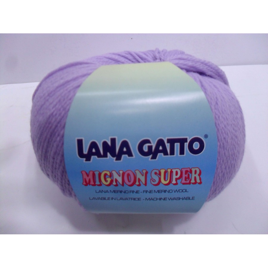 Gomitolo 50 gr. Lana Gatto Mignon Super merino fine 100% Made in