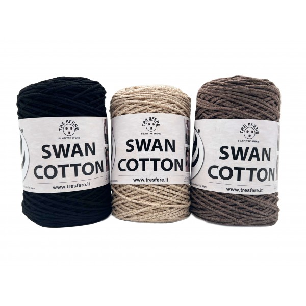 Cordino Tre Sfere Swan® Cotton 250 gr. x borse e varie ferri uncinetto 2/4